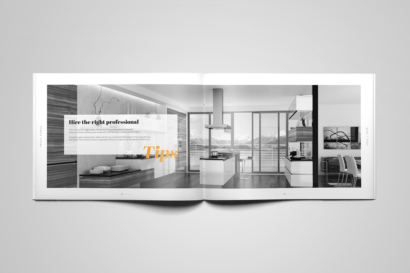 brochure magazine template print digital furniture catalog company profile Layout grid