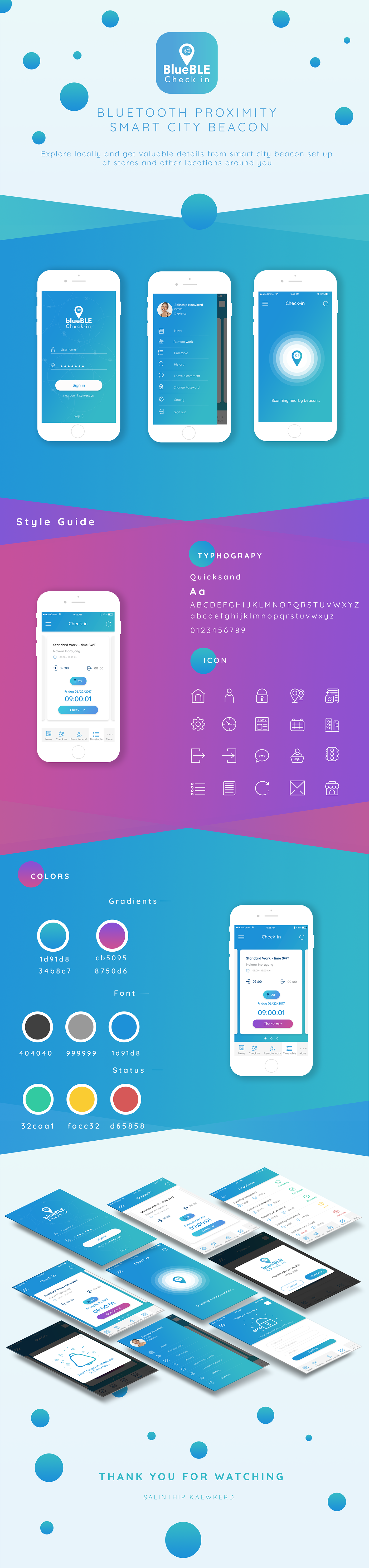 ux/ui bluetooth design UI ux Mobile Application idea blue gradient creative