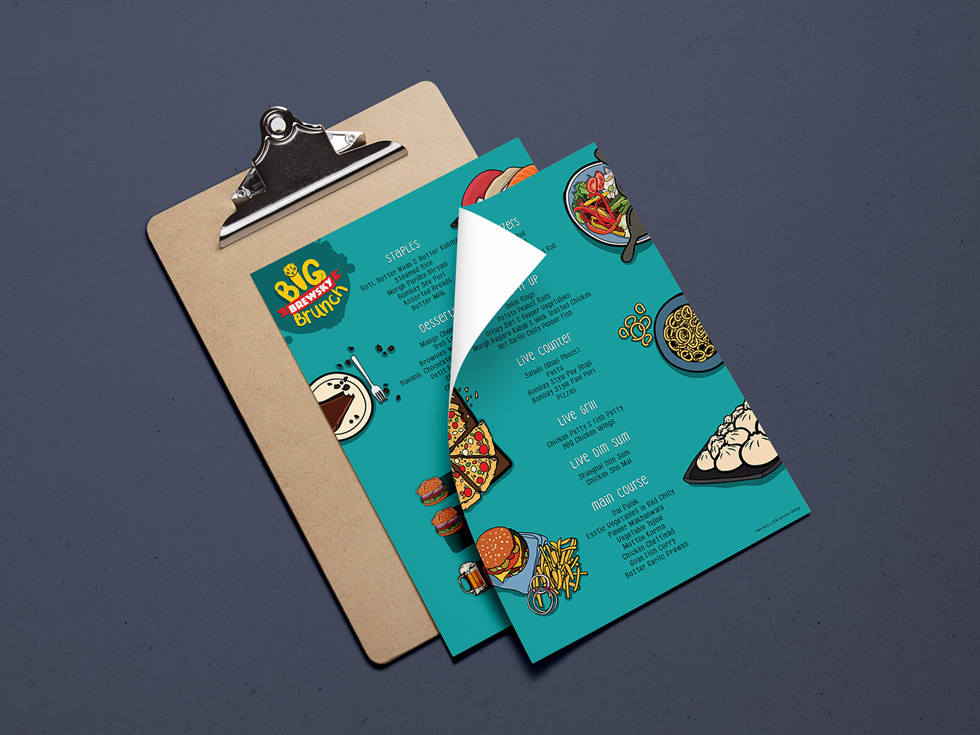 menu beer brunch menu design Layout graphic design  food menu Food 