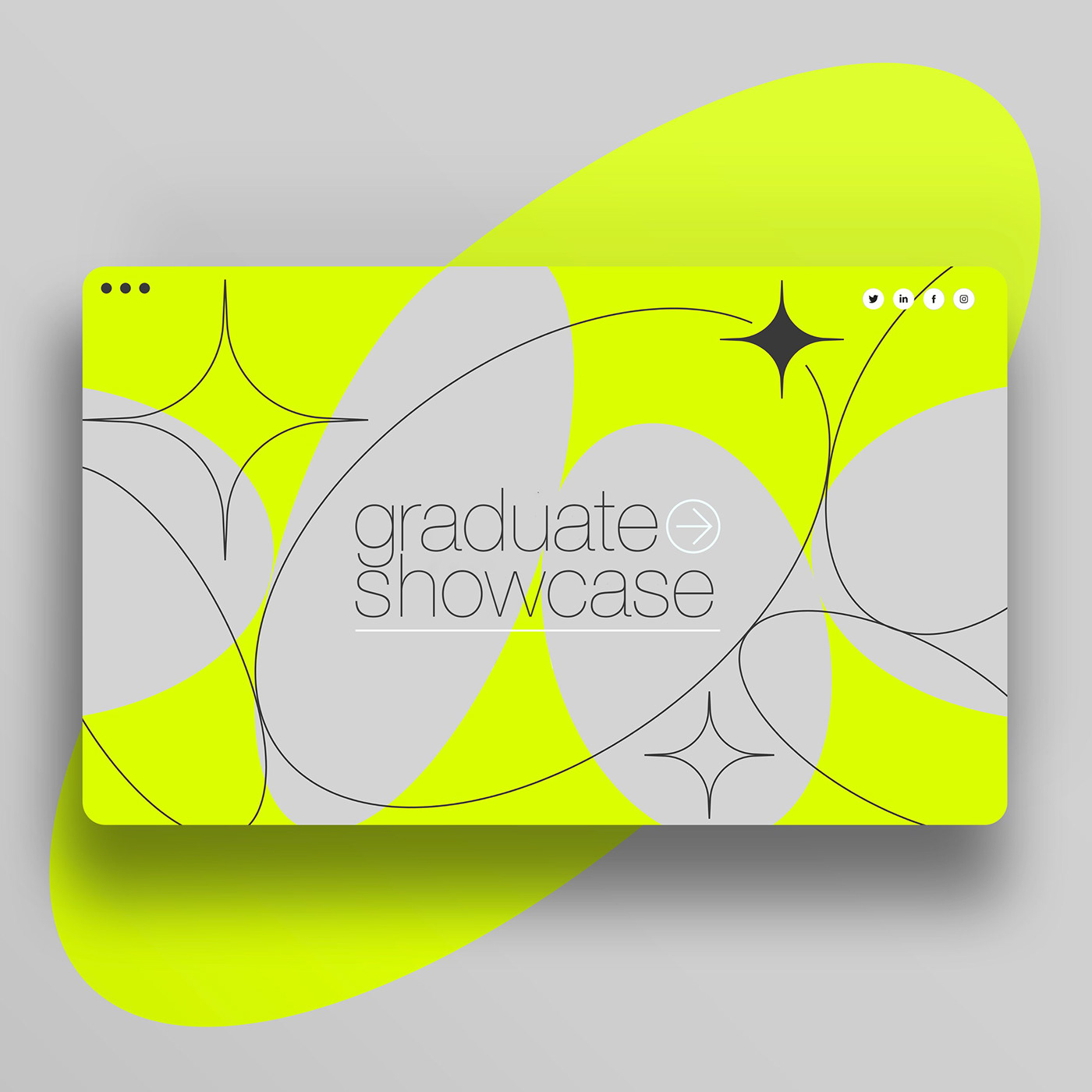certificate Exhibition  geometric gradshow graduation invite neon social media visual identity Website