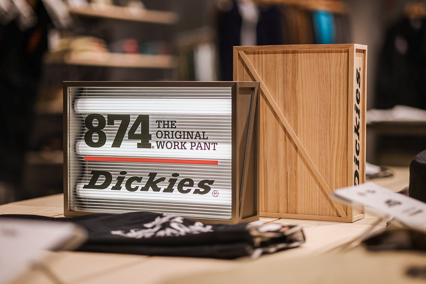 store design Display 3D Dickies Event brand identity design