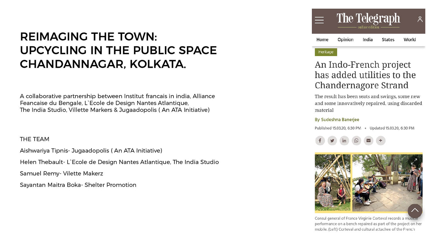 chandannagar indo-french Outdoor seating public spaces