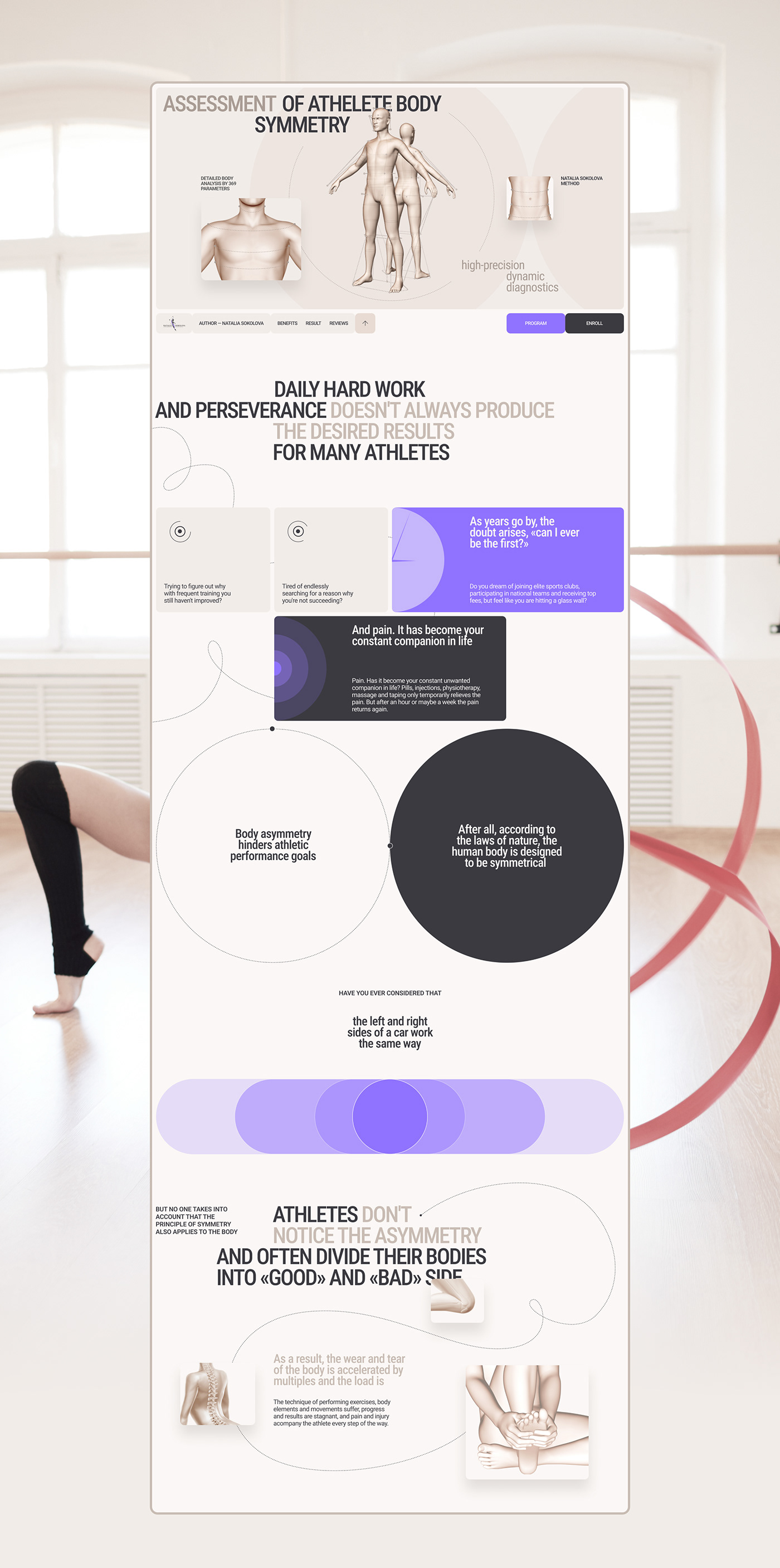 Web Design  landing page ux/ui sports body Coach user interface fitness Health Yoga