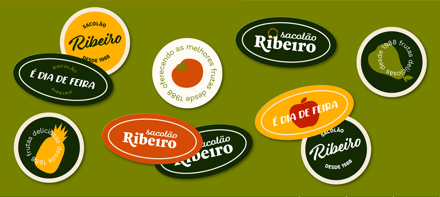 banca branding  colors farmer's market feira fruits fruta ID identidade market