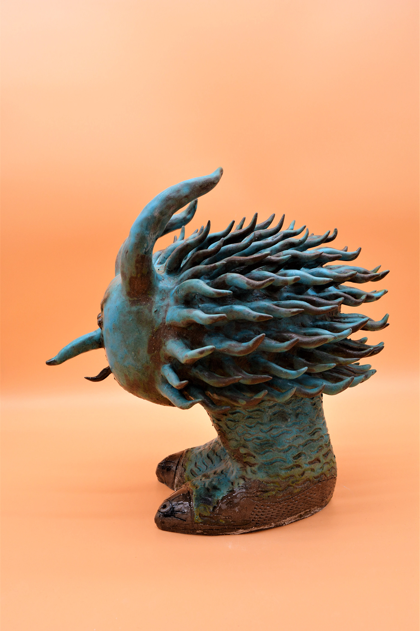 art ceramic contemporary look olivia weiss sculptue stoneware stormy