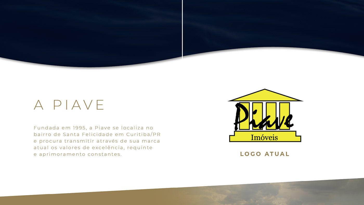 redesign brand imóveis marca logo Piave student Curitiba Brazil academic