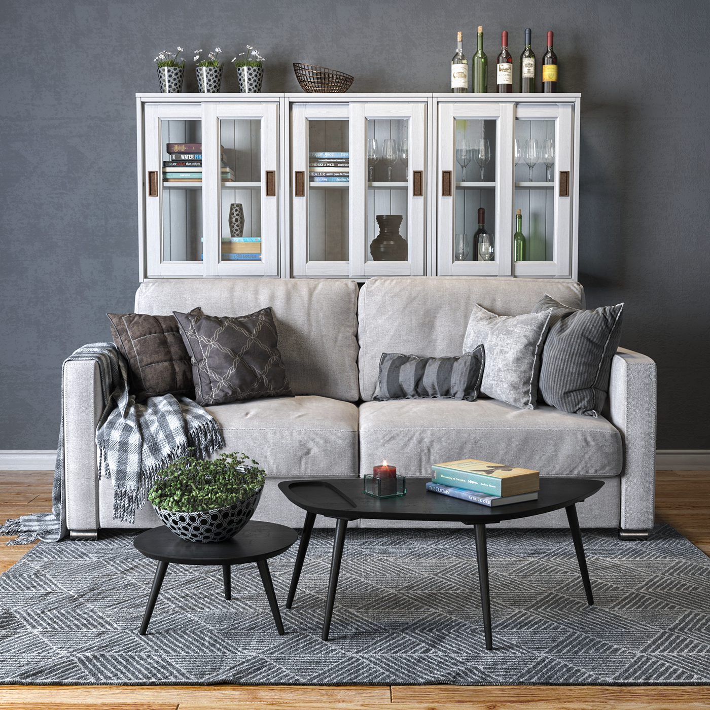 Pohjanmaan livingroom furniture 3d modeling