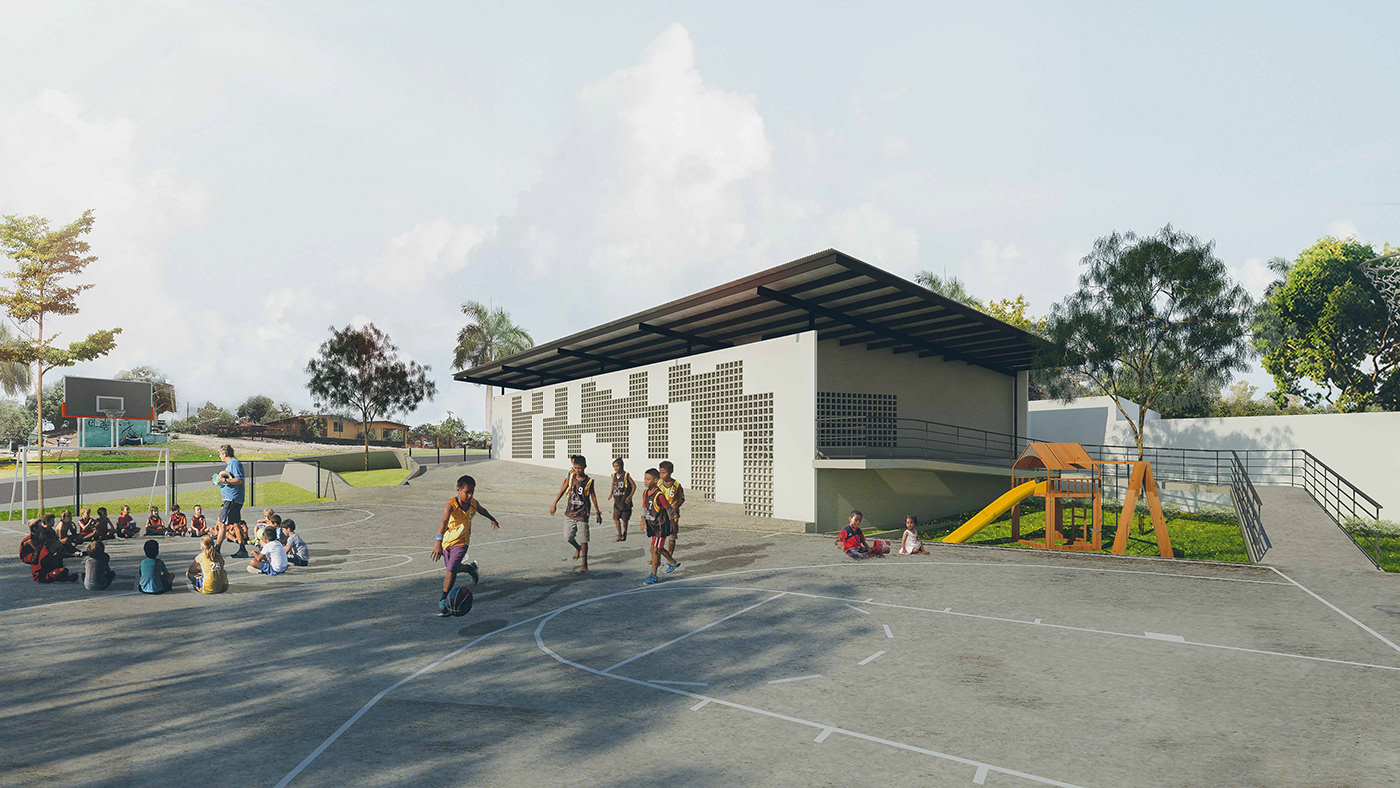 architecture community center design panama public facility Sport Facility Tropical Design