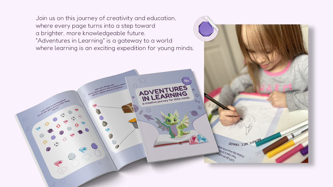 children's book cover, vector illustrations, character design, dragon, girl, kid