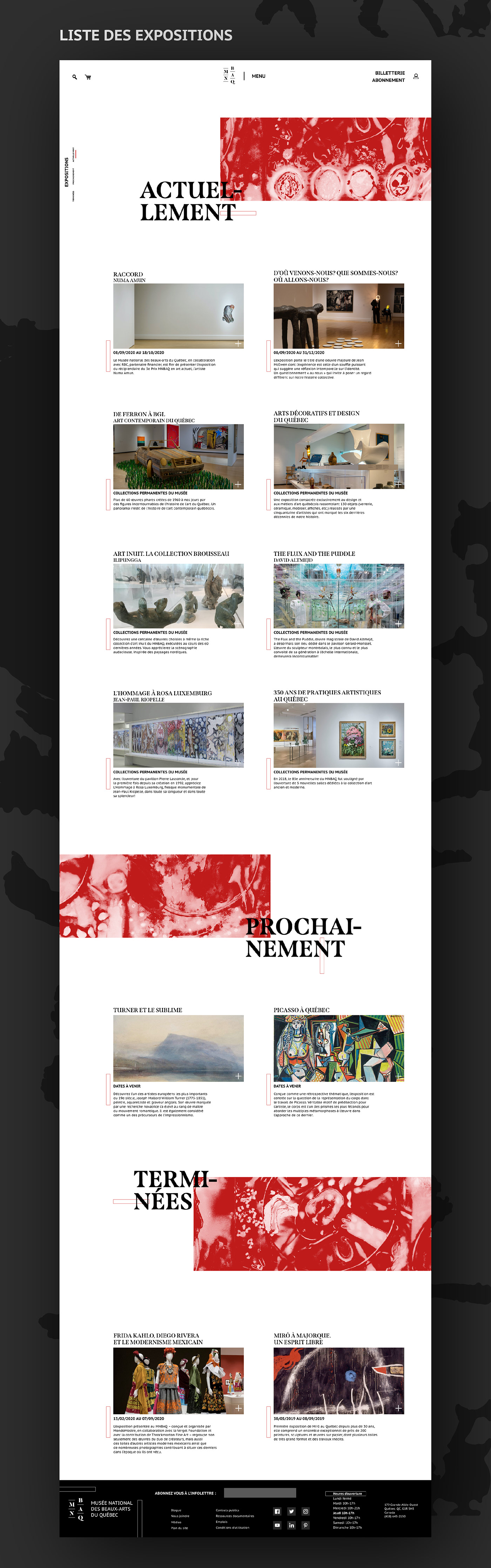 art edition graphic design  Interface museum Website