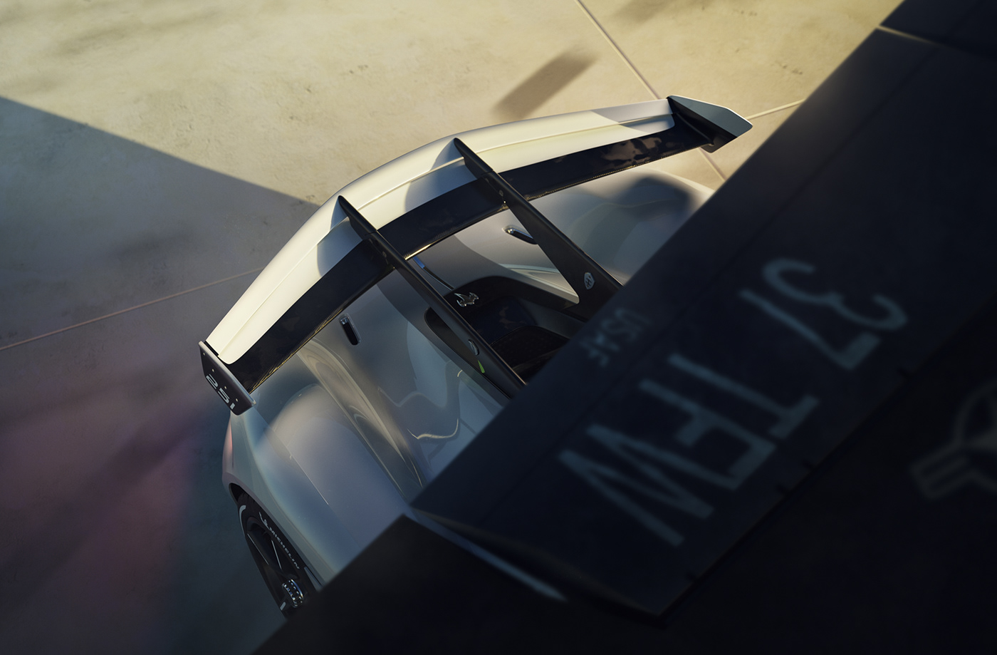 airforce car render CGI cgi car hypercar Jesko Koenigsegg megacar Military Base stealth