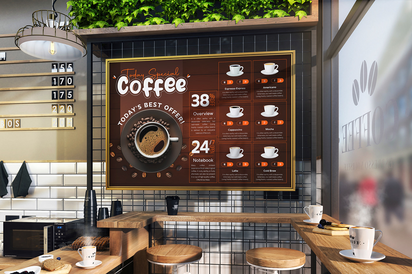 Coffee cafe coffee shop Poster Design Flyer Design menu design Digital Menu brand identity branding  restaurant