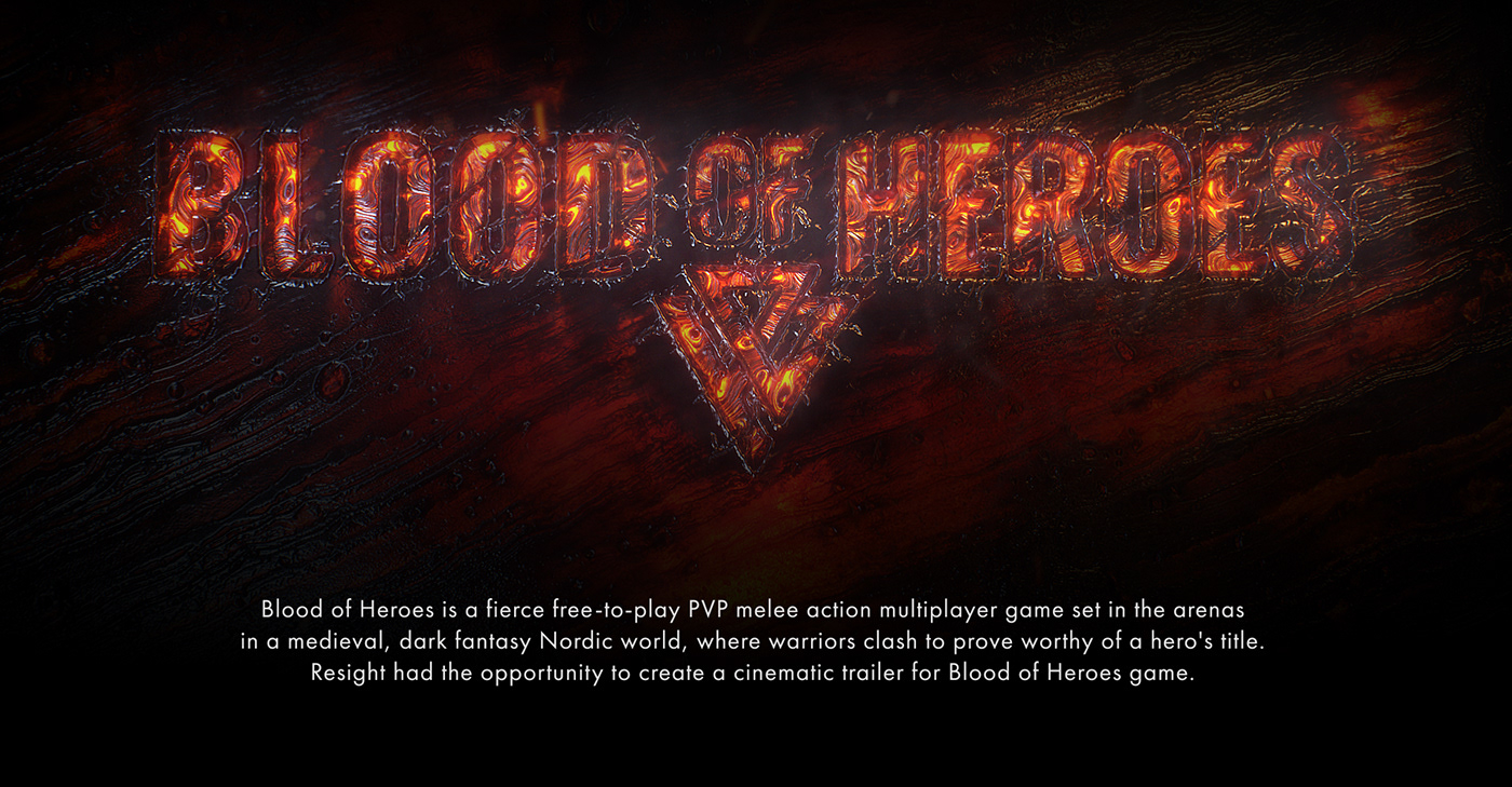 3d motion art direction  CGI cinema 4d cinematic fight Octane Render viking blood heroes