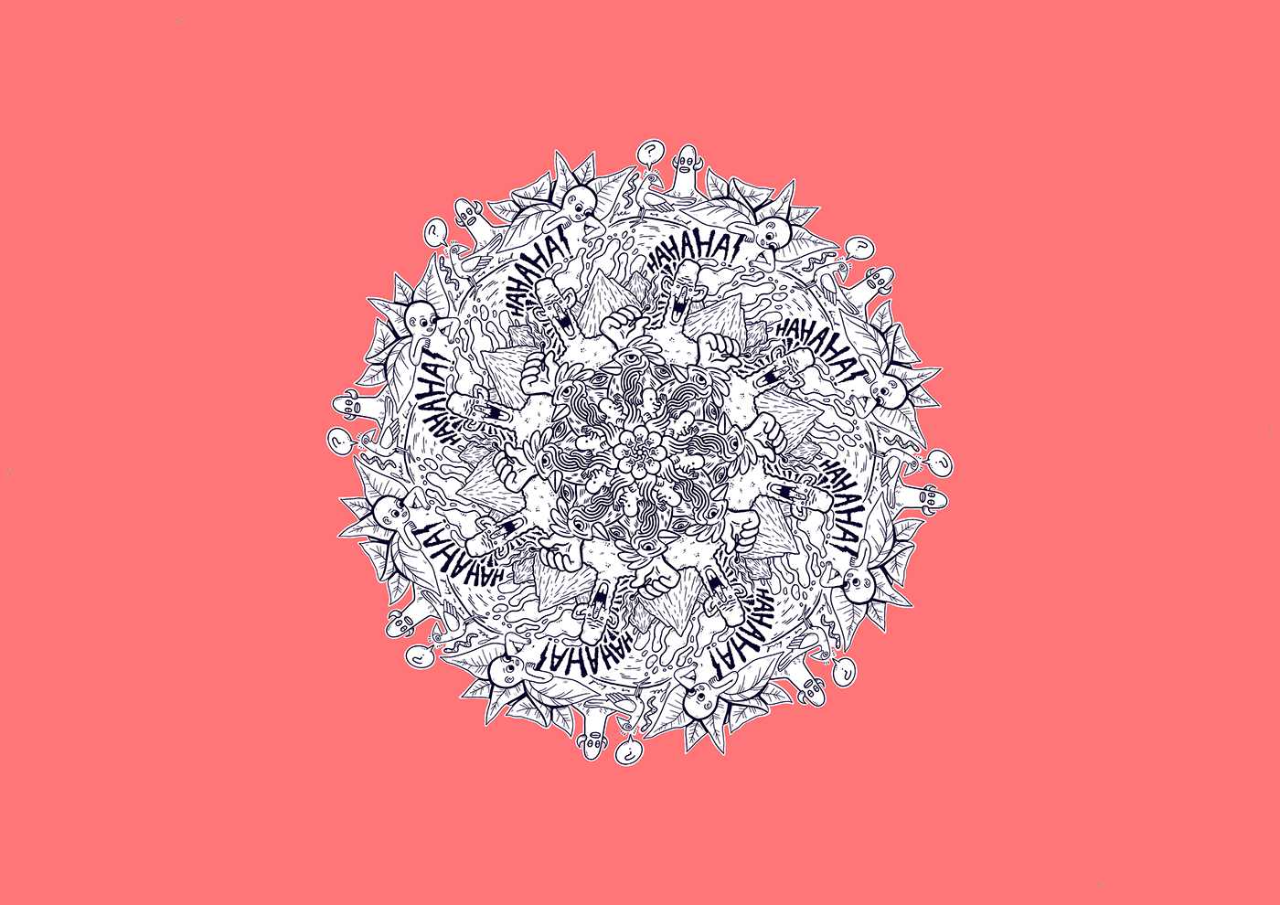 Mandala doodle Drawing  ipad pro Procreate kaleidoscope cartoon