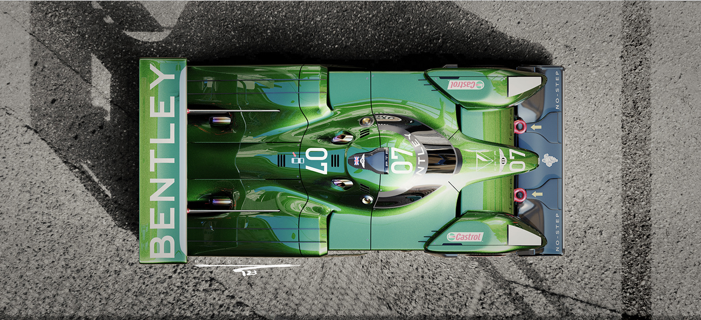 car Racing 3D digital speed bentley Motorsport design 3dart Render