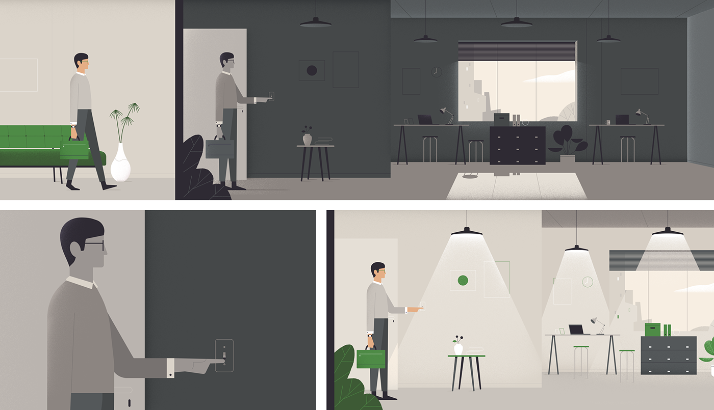 styleframe process clean ILLUSTRATION  video motion graphic inspiration green Character boards