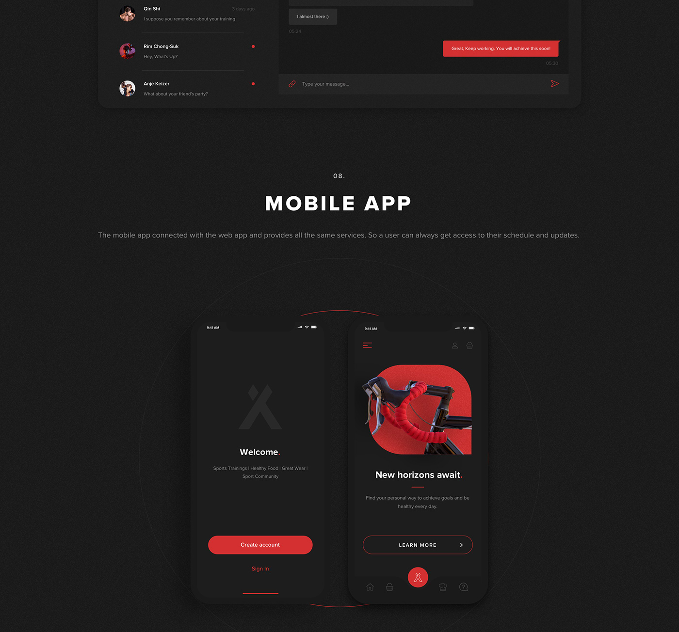 Web Design  UI ux fitness animation  interaction mobile sport gym store