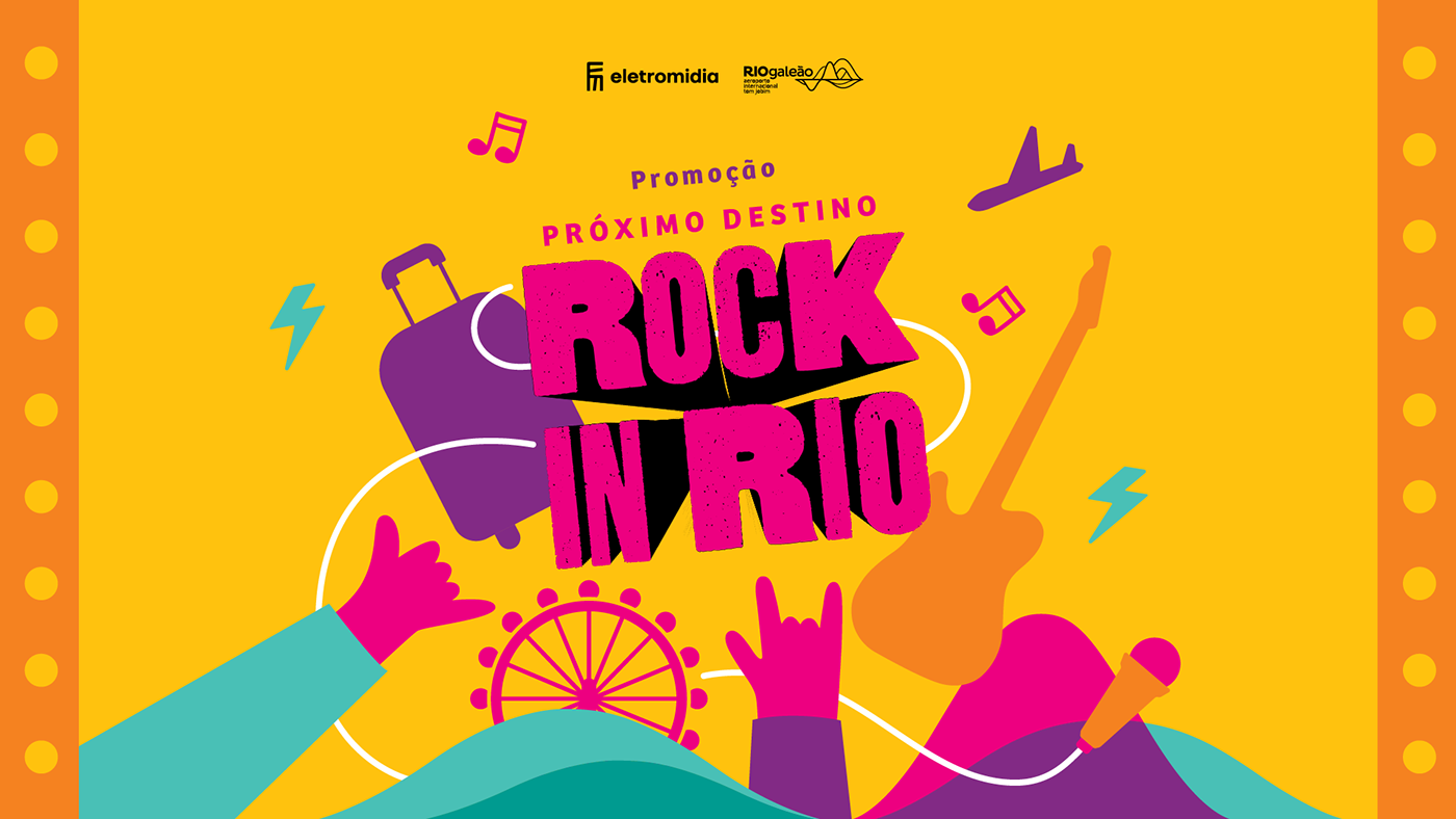 eventos rockinrio viagem festival musica Keyvisual Show rock Brasil design