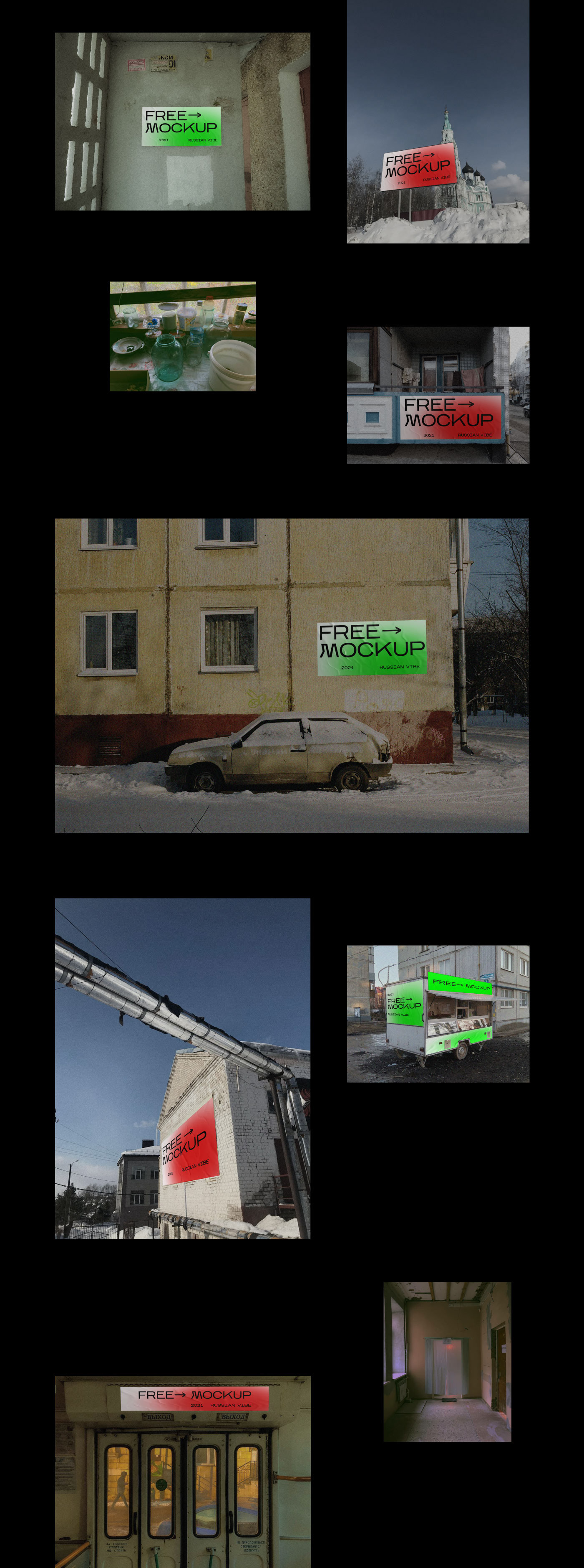 billboard free free mockup  graphic design  poster Poster Mockup Russia vibe download freebie