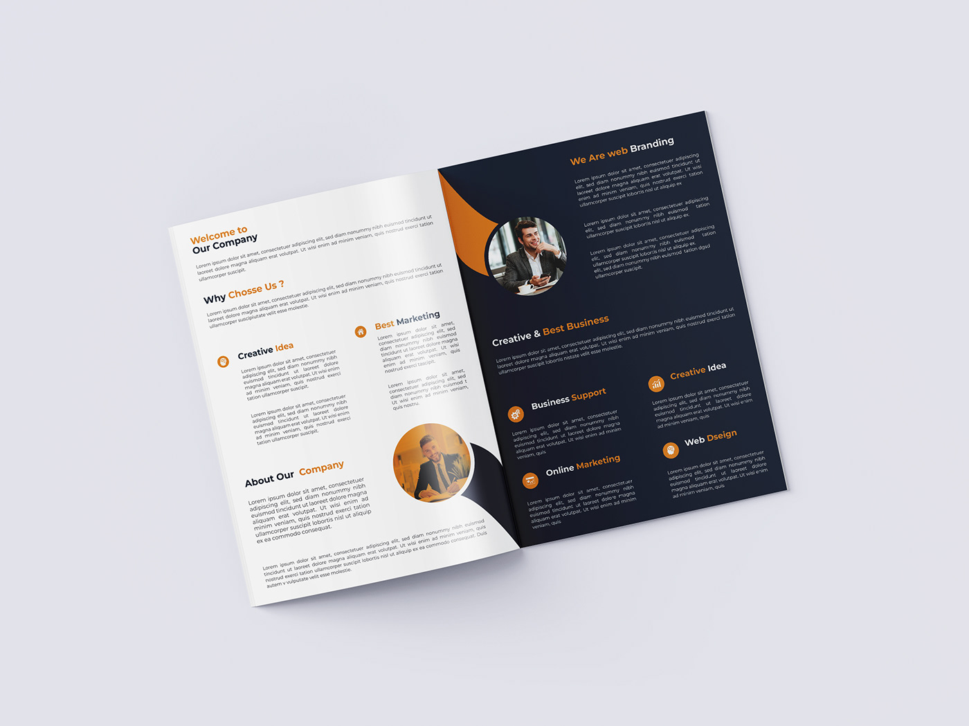 brochure brochure design agency bi-fold brochure business brochure corporate modern Multipurpose Bi-fold