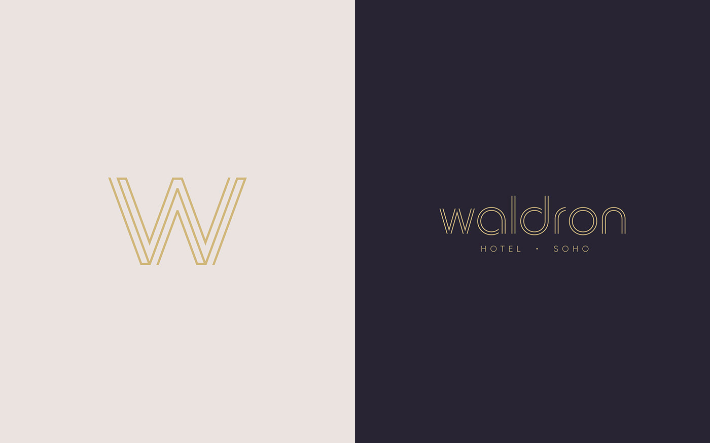 branding  Hospitality hotel lawrence logo luxury soho Waldron