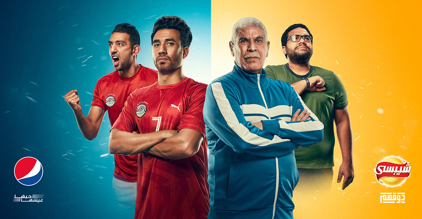 retouching  pepsi soccer football sports Photography  Advertising  chipsy Egyptian national team egypt