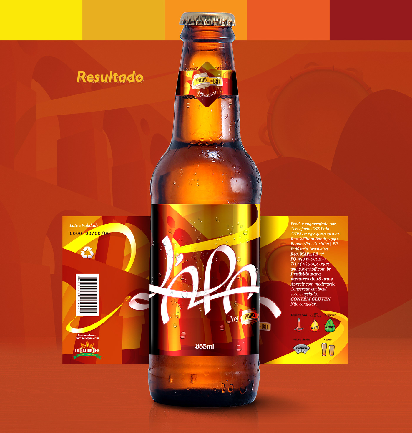 beer Cerveja lapa apa bottle package Label logo branding  ILLUSTRATION 