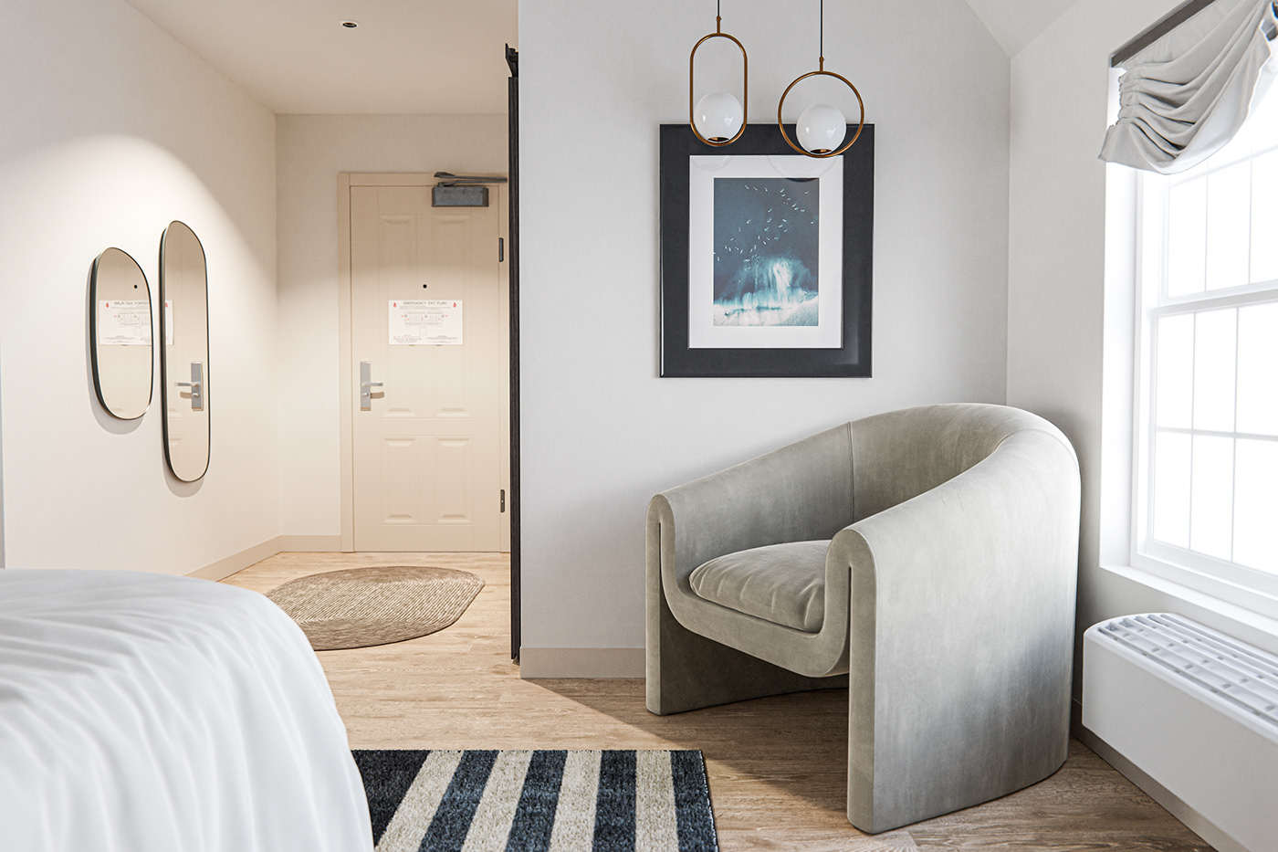 3D architecture archviz blender CGI furniture Hospitality hotel Render