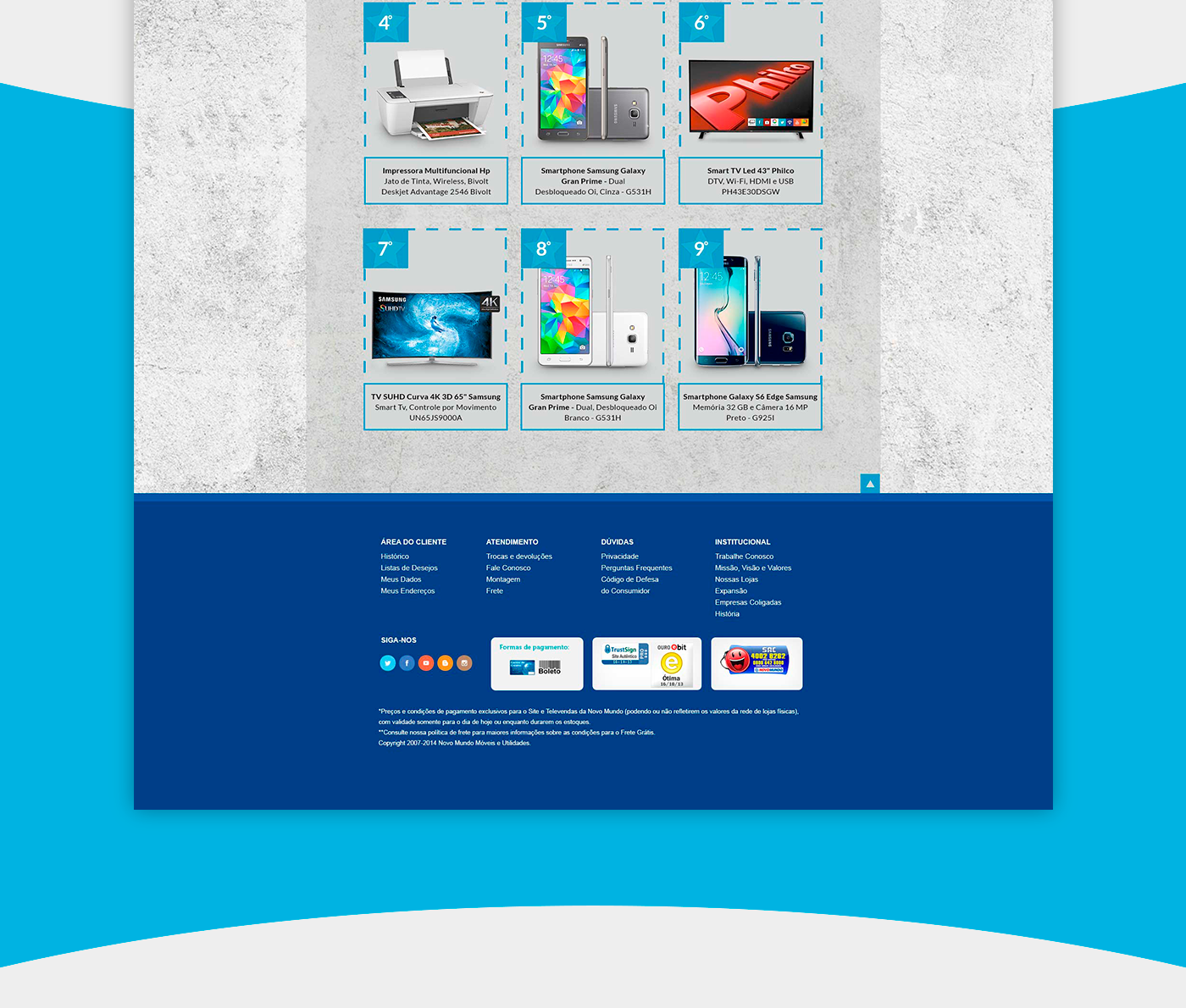 Art Director landing page Webdesign Web Novo Mundo varejo design email marketing emkt