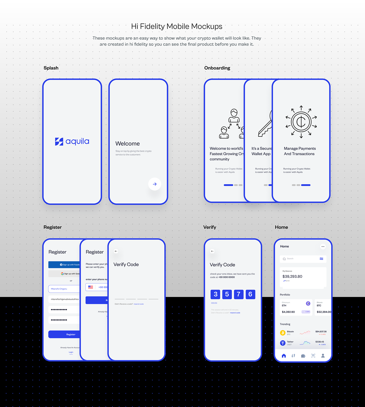 blockchain crypto Fintech Mobile app WALLET