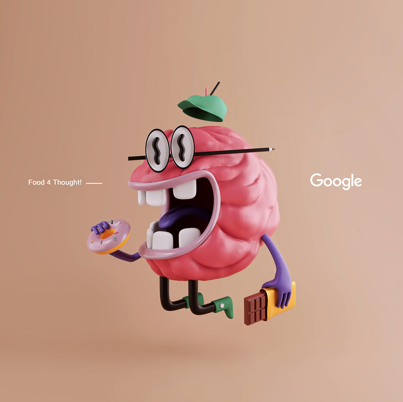 google sticker cinema4d Character design inspiration adobe ILLUSTRATION  creative octane