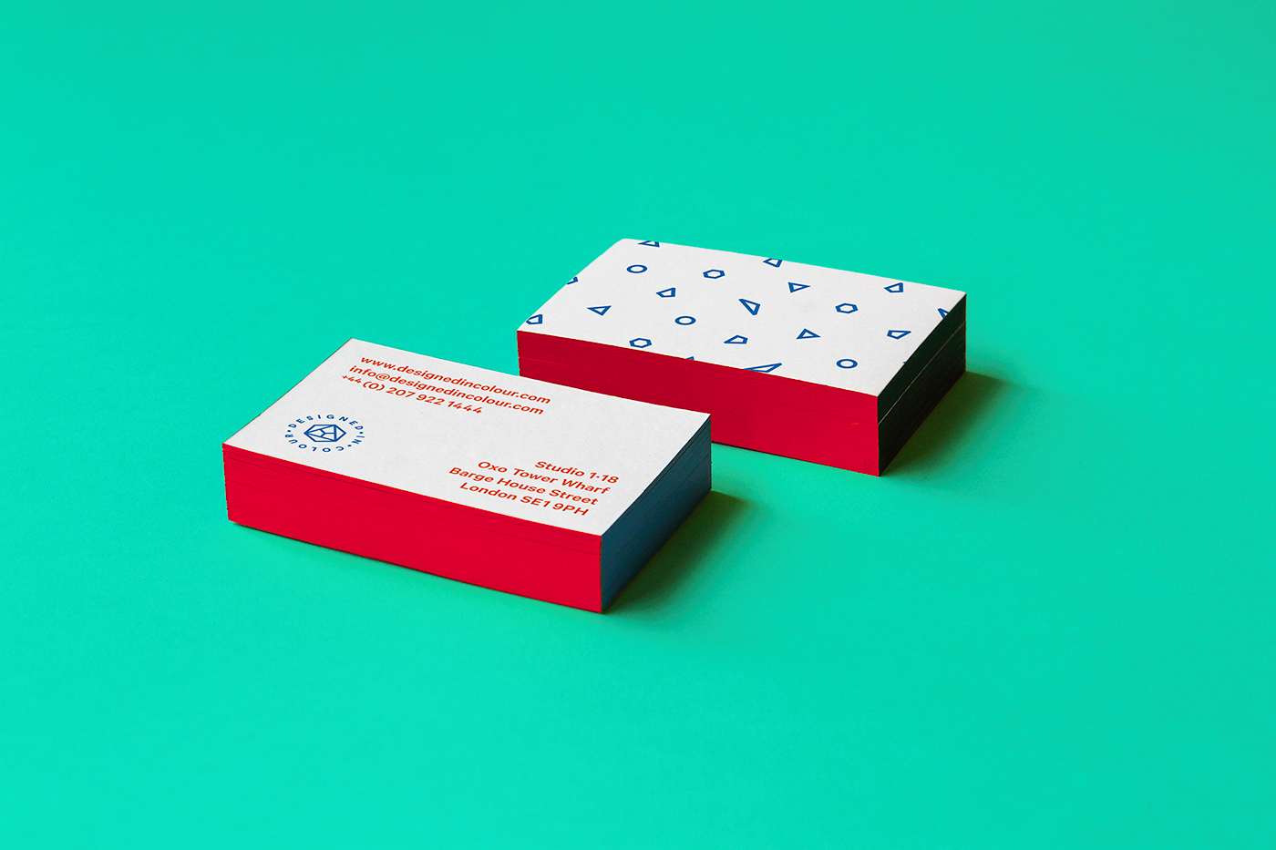 Designed in Colour colour Colourful  pattern branded Business Cards products shop London bright Fun Playful
