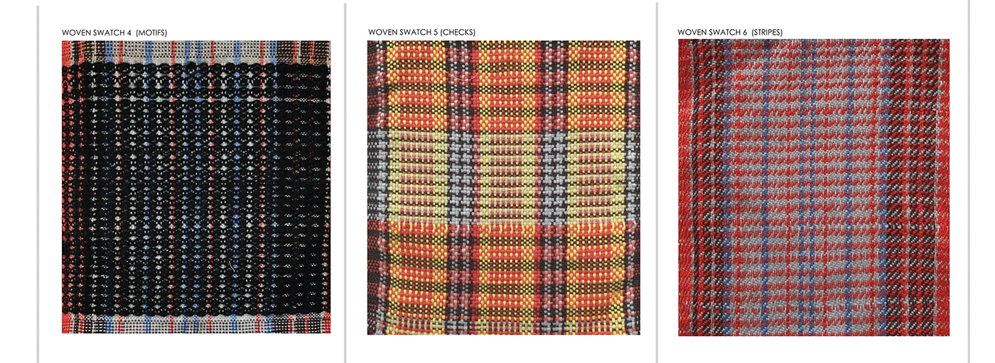 cad Checks and Stripes fabric handloom Handweaving stripes textile design  Weave Design weaving