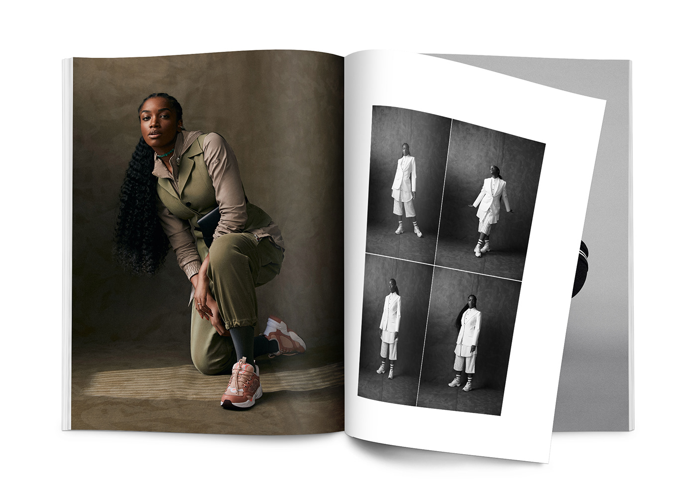 fashion magazine cover iza fila Sportswear Singer portrait mood athleisure motion design