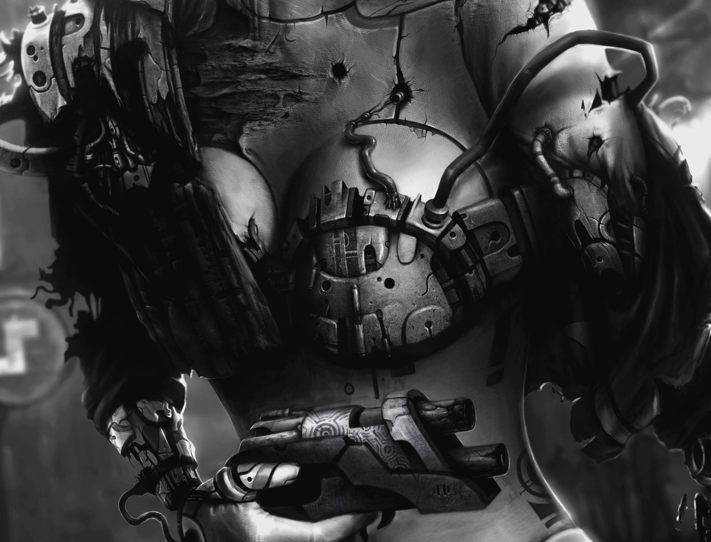 rebel conceptart Cyberpunk Cyborg characterdesign characterconcept Space  future dark