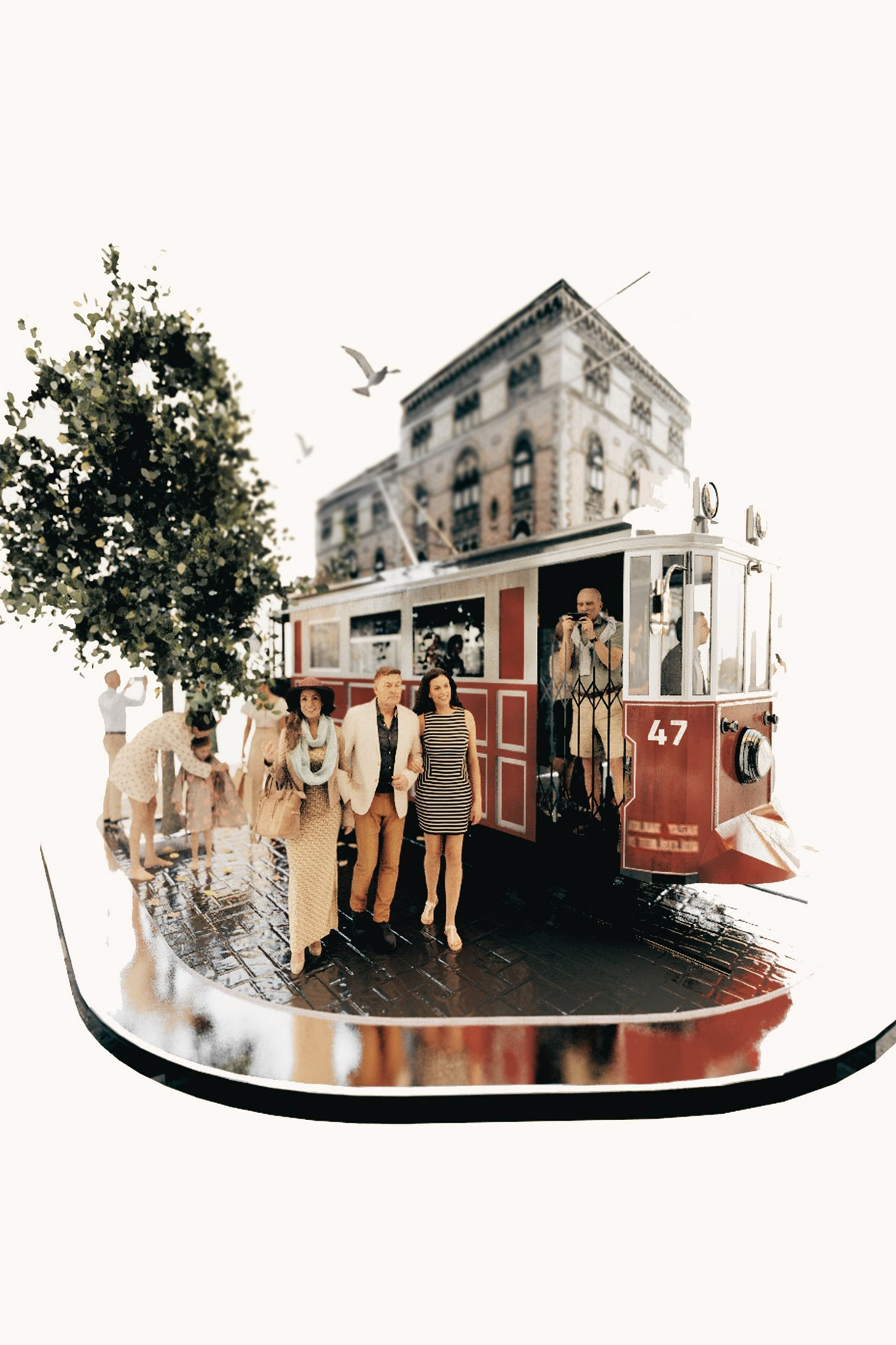 beyoglu istanbul istiklal old Retro Street Taksim tramvay Urban vintage
