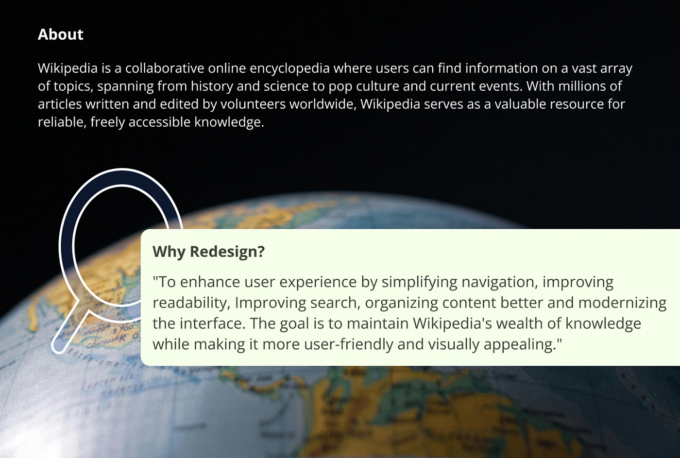 Wikipedia redesign Wikipedia Redesign UI/UX ui design design redesign website Figma landing page UI