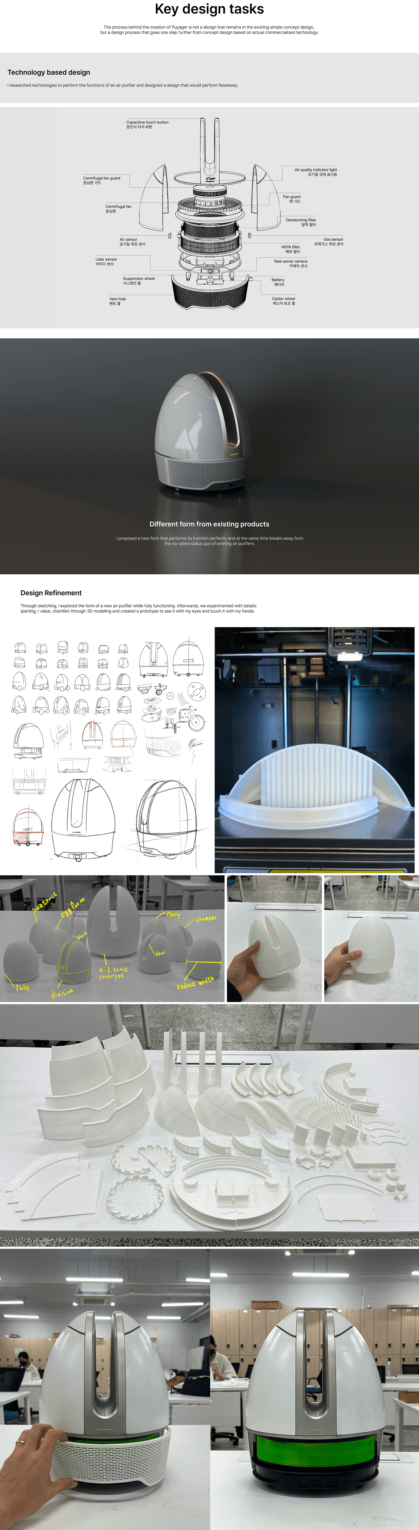 robot industrial design  motion graphics  cinema 4d c4d product design  ai design Smart purifier