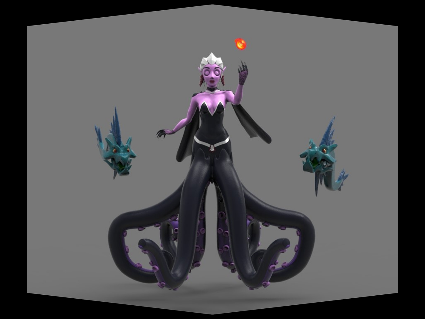 disney Character design  character modeling 3D 3d modeling animation  Ursula The Little Mermaid octopus witch