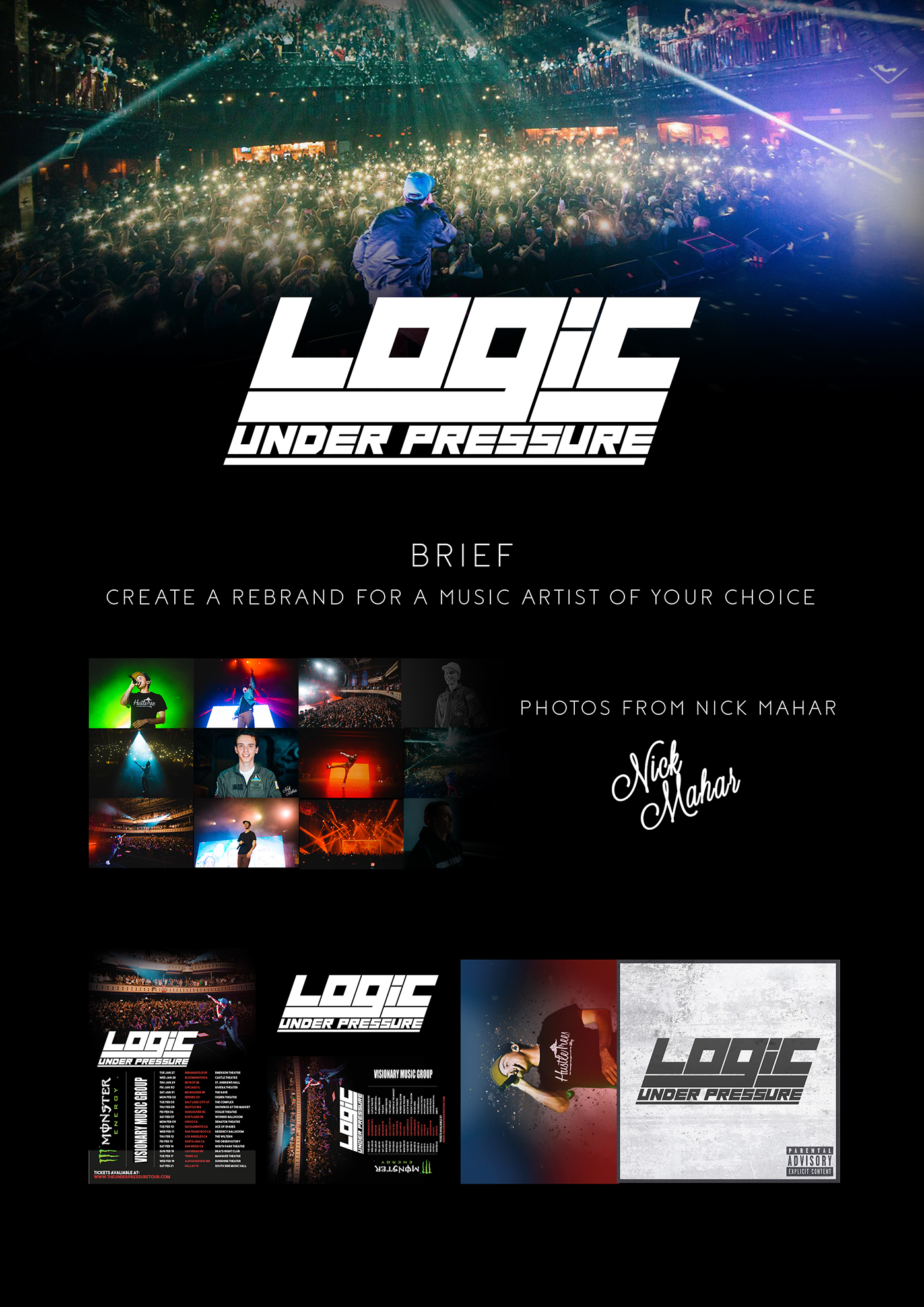 logic Rebrand Logo Design advertisement Photography  CD cover album cover