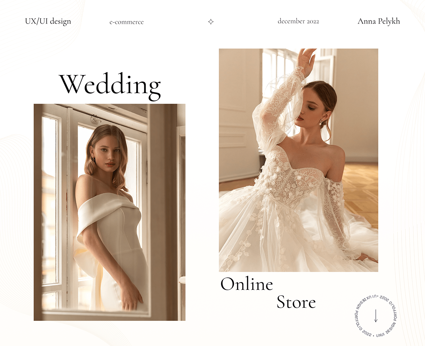 bride desing e-commerce Fashion  marriage online store shop UI/UX Web wedding