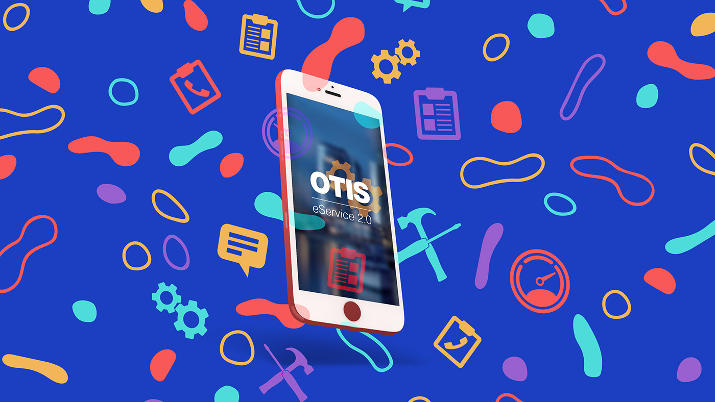 otis elevator app eService service mobile Interface b2b corporate Global