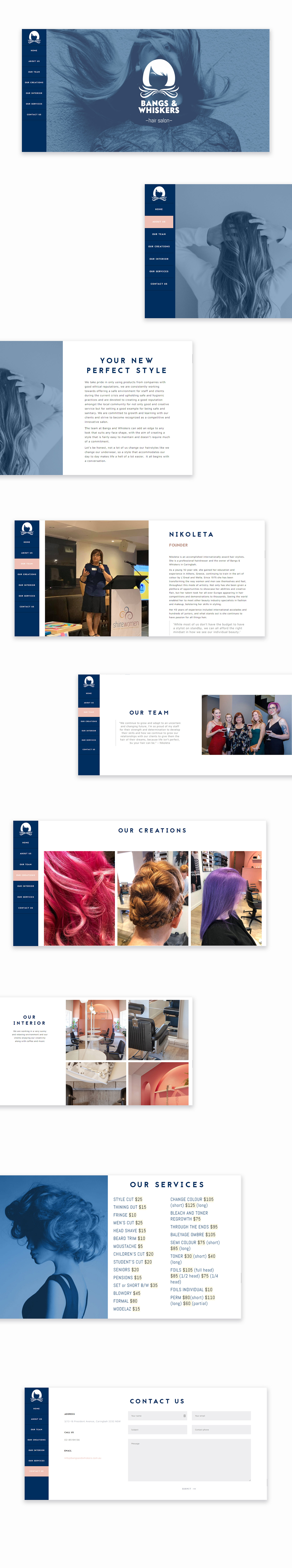 Hair Salon Web Design  web development  Website