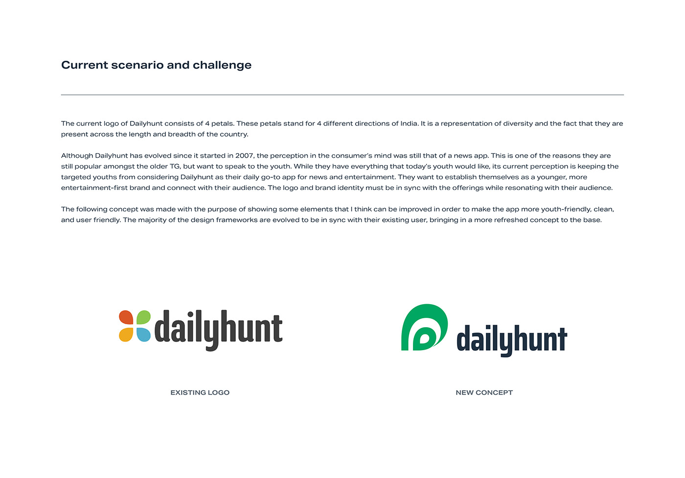 branding  concept dailyhunt India iphone journal media news News App Rebrand