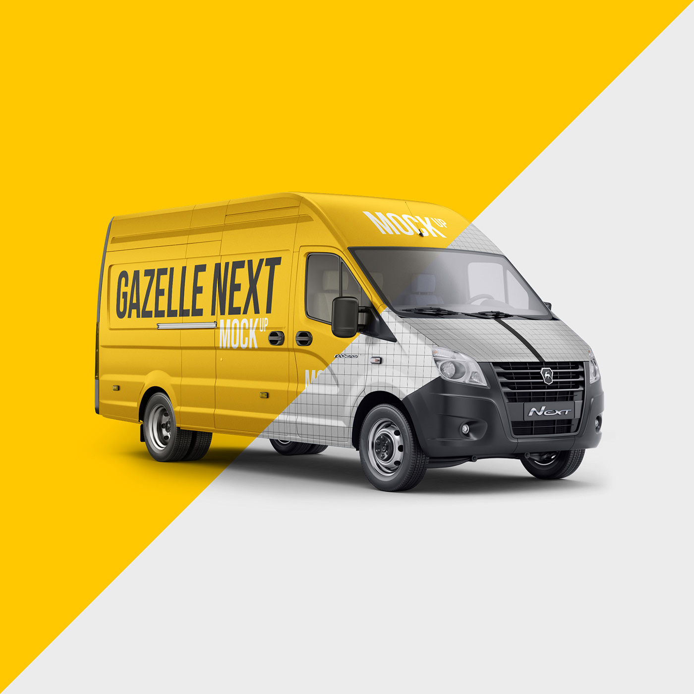 gazelle next Mockup free Van design branding  psd