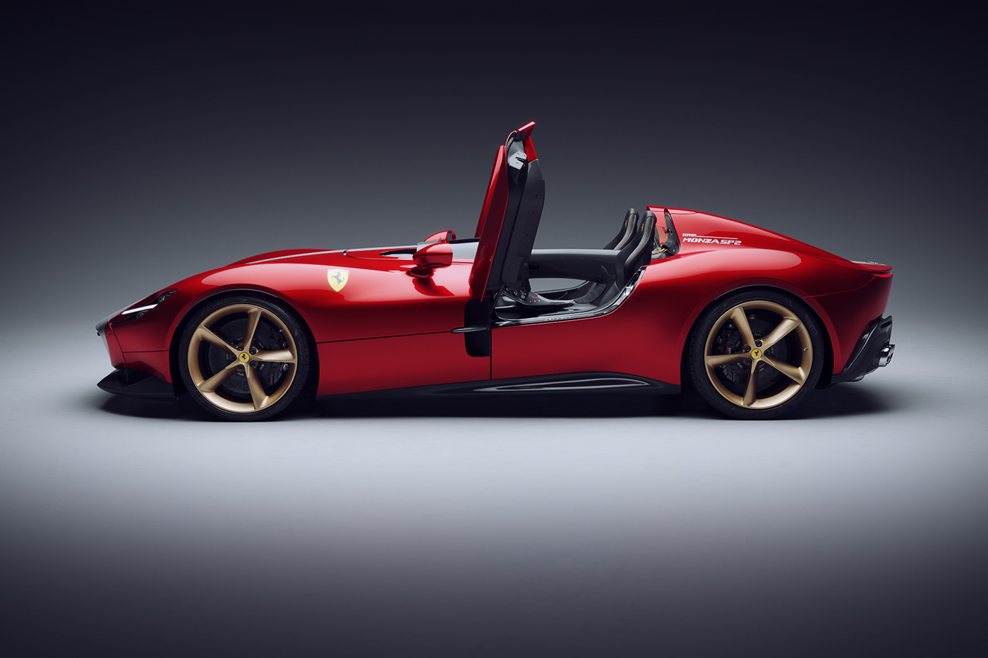 automotive   c4d car CGI coronarenderer FERRARI monza sp2 red SP2 studio