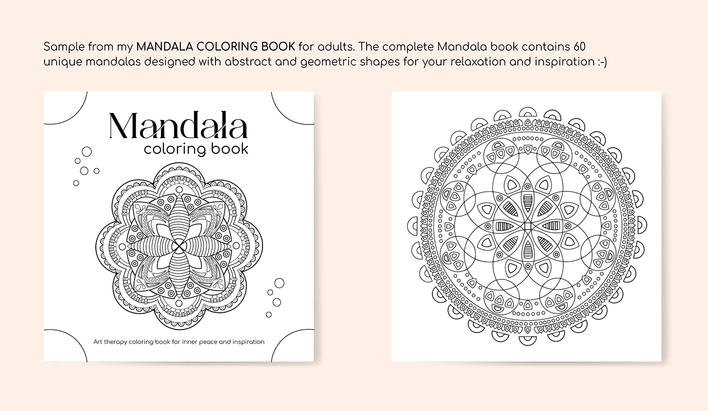graphic design  Mandala Mandalas Mandala Art coloring book coloring book cover mandala design Coloring Pages coloring pages for adults mandala coloring book