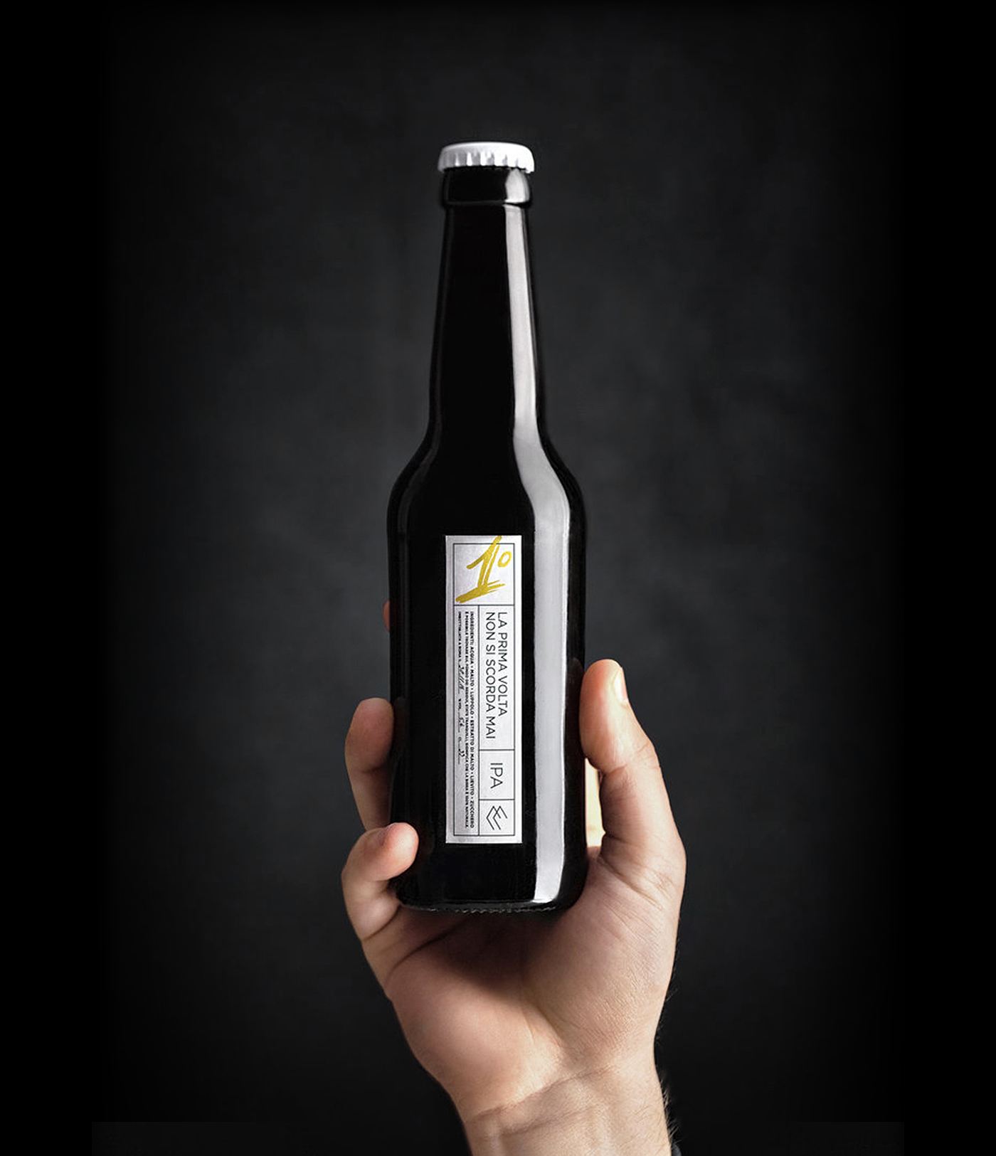 beer homebrewing brewery Brewhouse design typography   bottle minimal gold black
