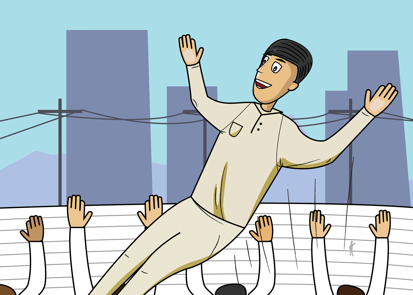 comic ILLUSTRATION  story art cartoon Cricket social campagin drug Pakistan
