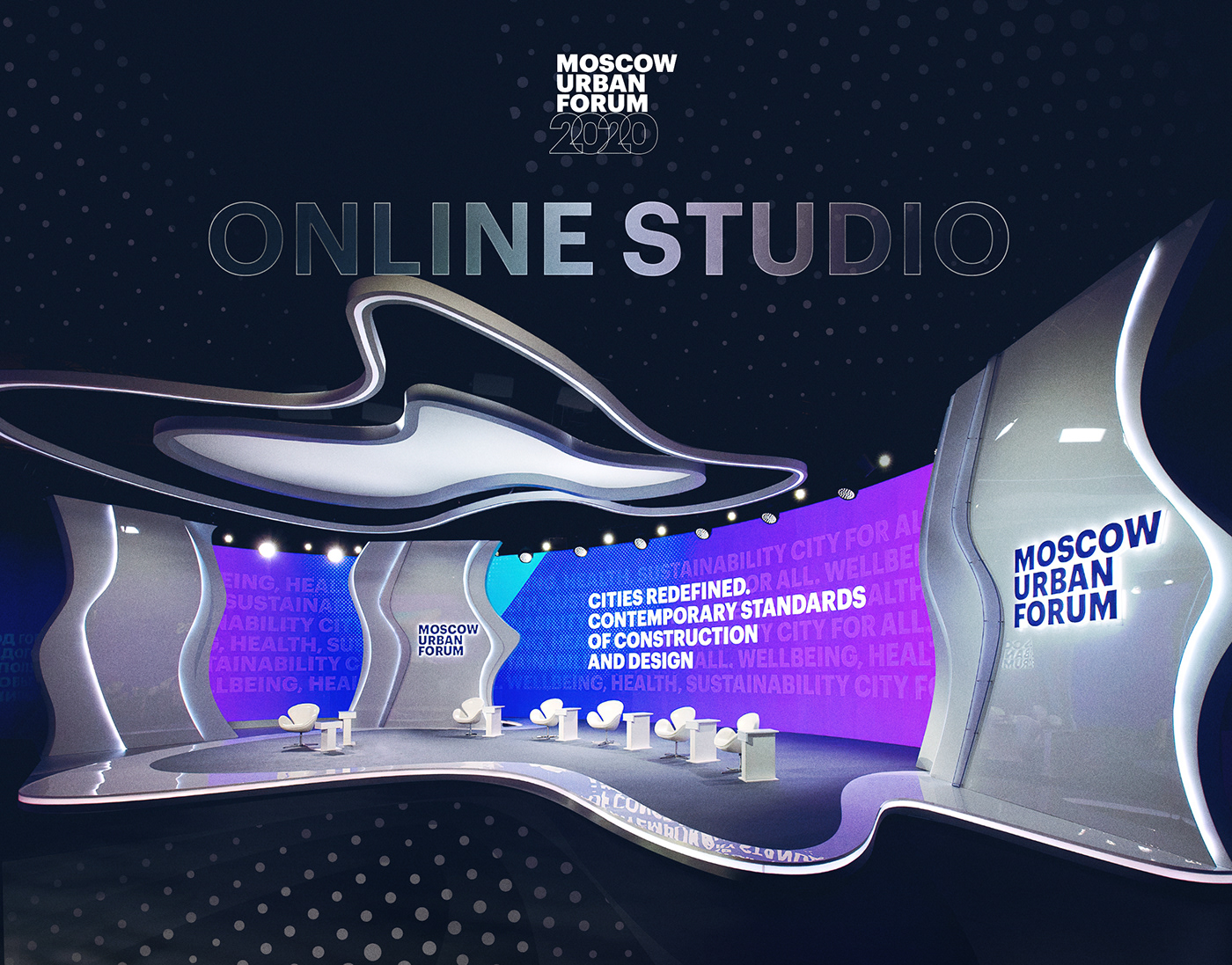 art direction  Event Design Exhibition  forum scenography Stage STAGE DESIGN studio tv virtual